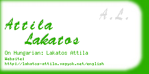 attila lakatos business card